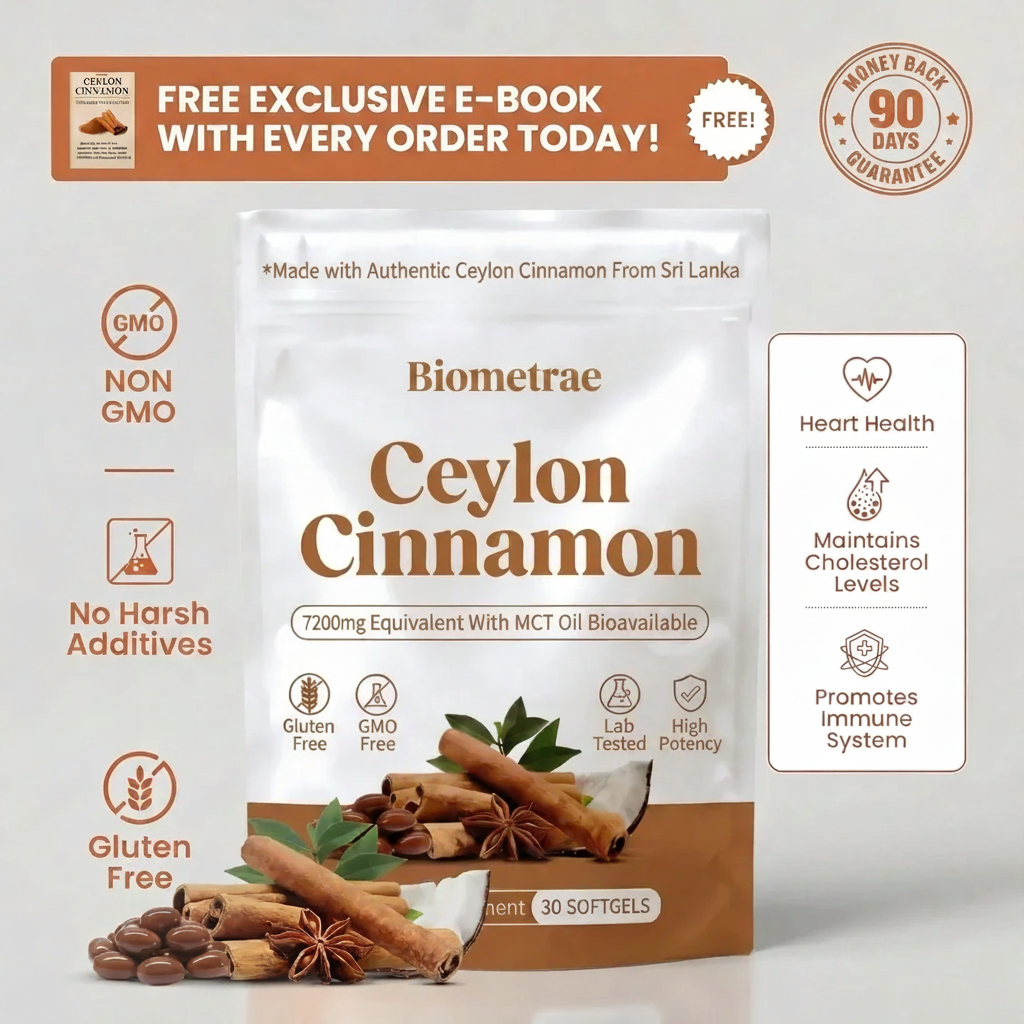 Ceylon Cinnamon 7200mg Equivalent with MCT Oil.