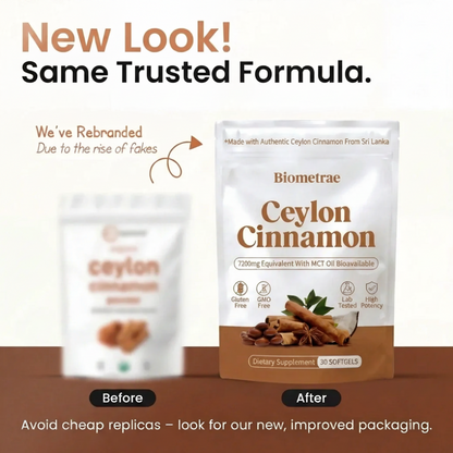 Ceylon Cinnamon 7200mg Equivalent with MCT Oil.